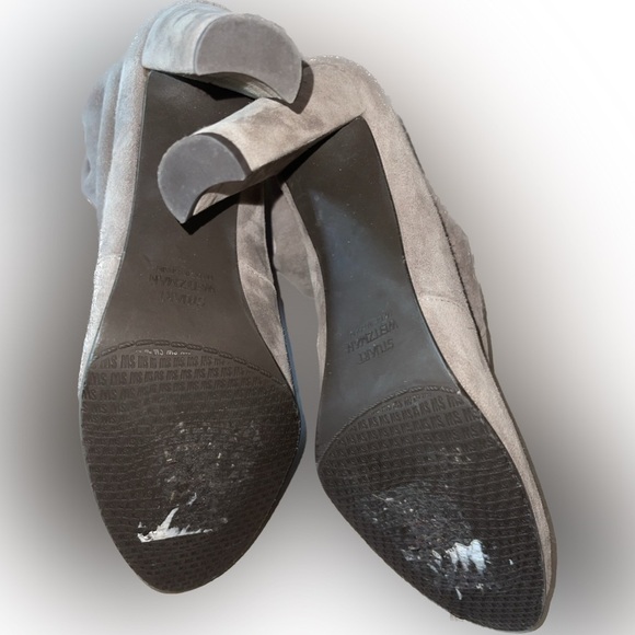 Stuart Weitzman highland dark grey suede boots 8.5 - Picture 7 of 11